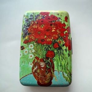 Van Gogh Poppies Credit Card Case Wallet with RFID Protection